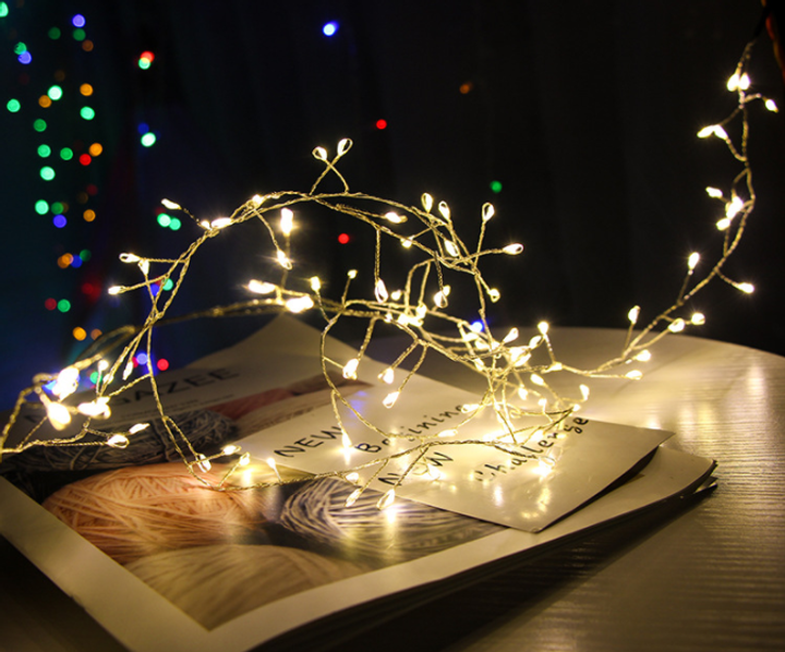 Гирлянда "Мишура" 3м 100 LED Warm White USB с пультом. LU995 - изображение 8