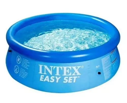 Надувной бассейн Intex Easy Set 244×76 см 2419 л круглый сборный бассейн с трехслойной ПВХ-чашей для двора и дачи - изображение 6