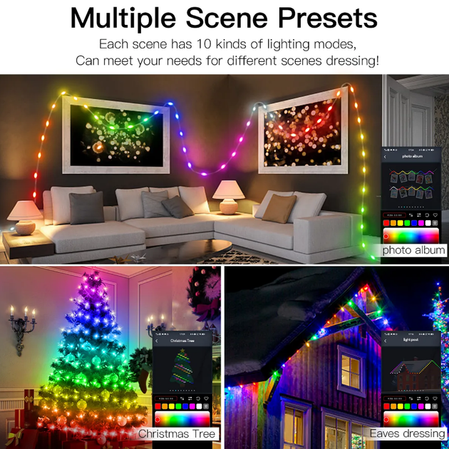 Гирлянда 200 LED Multi Разноцветная 20 м USB с Пультом. LU992multi - Фото 3 Гирлянда 200 LED Multi Разноцветная 20 м USB с Пультом. LU992multi - изображение 3