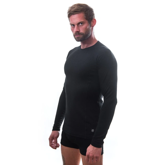 Термоблузка Sensor Merino DF LS черная 15100021 смесь мерино XXL - изображение 3