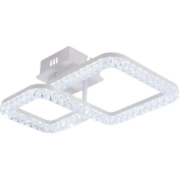 Светодиодный Потолочная LED люстра с пультом 29W с квадратными акриловыми рассеивателями 3000-6500К белая INTEREES IS LI9848E-2A - Фото 3 Светодиодный Потолочная LED люстра с пультом 29W с квадратными акриловыми рассеивателями 3000-6500К белая INTEREES IS LI9848E-2A - изображение 3