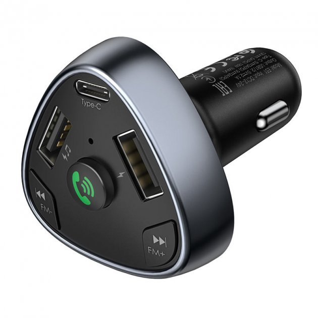Автомобильный FM-модулятор Hoco E51 + Bluetooth (2USB+PD) - изображение 5