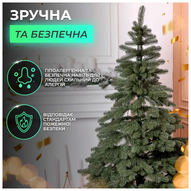 Искусственная елка 2,5 м 689 веток для дома зеленая HM-4607 - изображение 6
