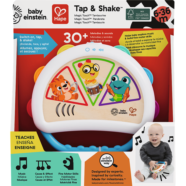 Іграшка для немовлят Hape Magic Touch Tambourine 87-800916 (6943478047181) - зображення 3