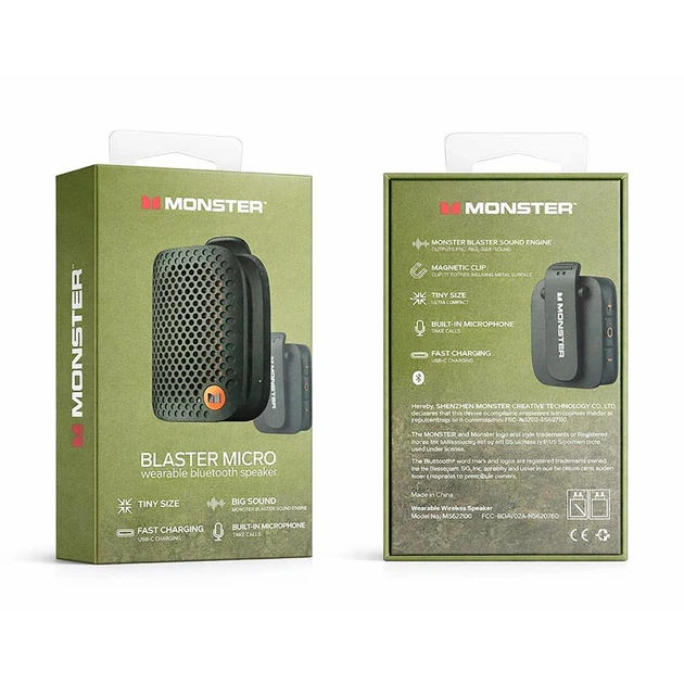 Портативная Bluetooth колонка MONSTER Micro D127 6W IPX7 беспроводная акустика для отдыха дома путешествий природы и заведений мощный звук Блютуз USB TF FM радио длительное время работы совместима с Android iPhone планшетами и ноутбуками - изображение 10