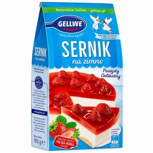 Суміш для чизкейка Gellwe Sernik na Zimno 193 г - Фото 1 Суміш для чизкейка Gellwe Sernik na Zimno 193 г - зображення 1