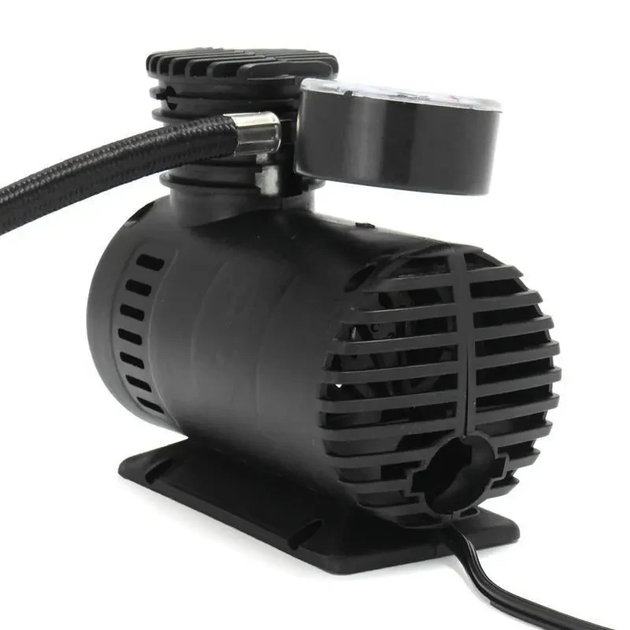 Портативный насос 12 В 250 PSI для автомобильных колес велосипедов и мячей черный (573910) - изображение 5