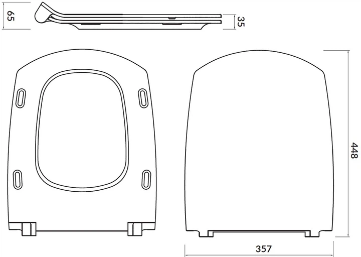 Сиденье - крышка для унитаза CERSANIT Carina Slim K98-0135 Soft Close дюропласт - изображение 6