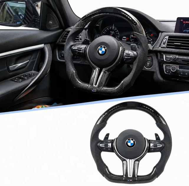 Карбоновый M-руль с LED-экраном для BMW F-серии — руль BMW F20 F21 F23 F30 F31 F32 F33 F36 X3 F25 X5 F15 F01 F02 F06 F07 F10 F11 F12 F13 - зображення 3