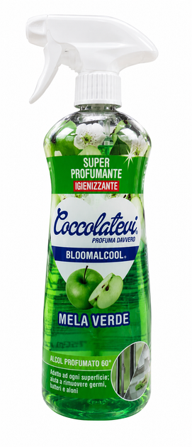 Спиртовий очисник для скла та глянцевих поверхонь Coccolatevi Bloomalcool Mela Verde 750 мл (зелене яблуко) - Фото 2 Спиртовий очисник для скла та глянцевих поверхонь Coccolatevi Bloomalcool Mela Verde 750 мл (зелене яблуко) - изображение 2