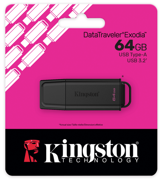 Flash Drive Kingston DT Exodia 64GB USB 3.2 Black (7285980) - изображение 3