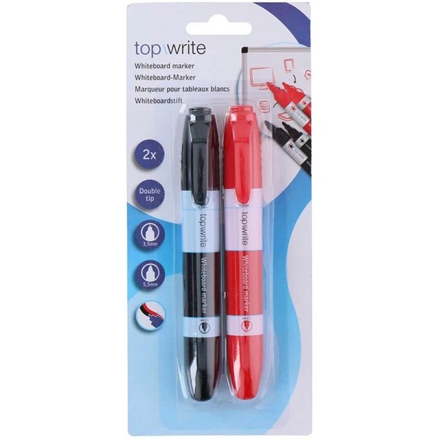 Маркеры для досок Topwrite 2 шт. Black/Red (8711252268538) - изображение 3