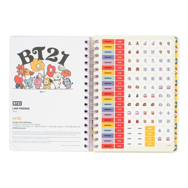 Календарь BT21 школьный планер 2021/2022 White (AGESVA52106) - изображение 4