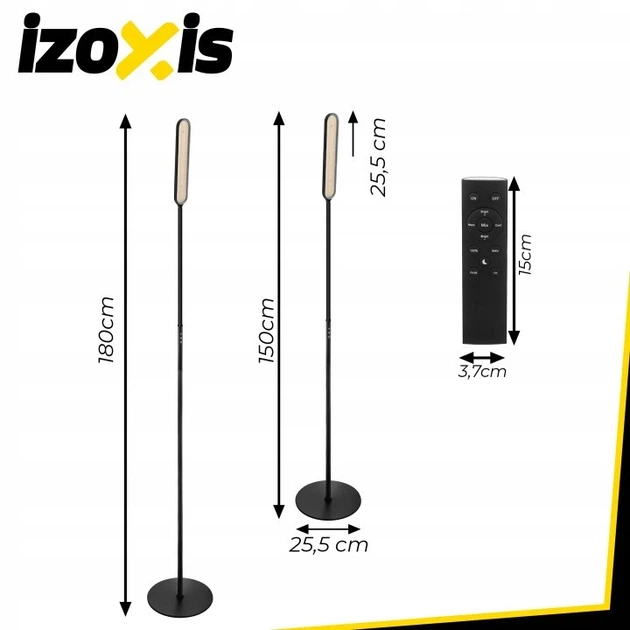 Торшер напольный LED Izoxis 26885, 180 см, 216 LED, 3 режима света 3000K-6000K, регулировка яркости, пульт ДУ, таймер - изображение 8