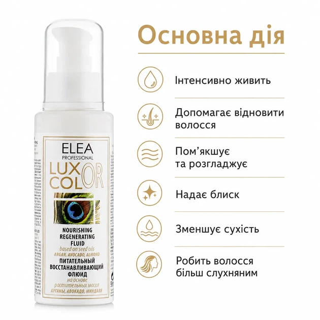 Питательный восстанавливающий флюид для волос Elea Professional Artisto 98 мл - изображение 3