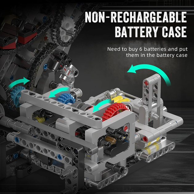 Конструктор Mould King 10130 V8 Twin Turbo Technic з електромотором, модель двигуна V8, 2718 деталей - изображение 2