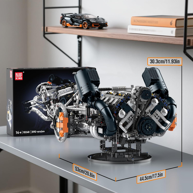 Конструктор Mould King 10248 V8 Hyper Technic, механическая модель двигателя V8, 3192 детали - изображение 3