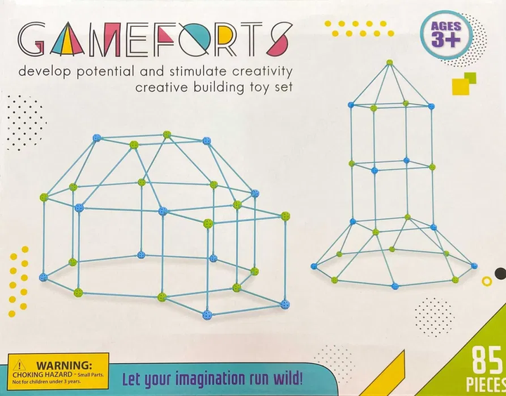 Детский игровой 3D конструктор Палатка Халабуда Game Forts (85 деталей) HDSYR_1799 - изображение 2