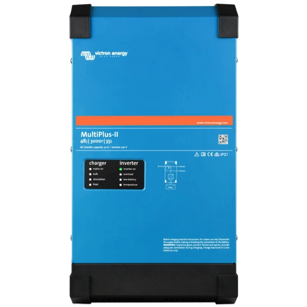 Інвертор VictronEnergy MultiPlus-II 48/3000/35-32 однофазний чиста синусоїда - Фото 1 Інвертор VictronEnergy MultiPlus-II 48/3000/35-32 однофазний чиста синусоїда - зображення 1