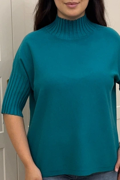 Светр INEDIT 10847 Emerald ONE SIZE - изображение 4