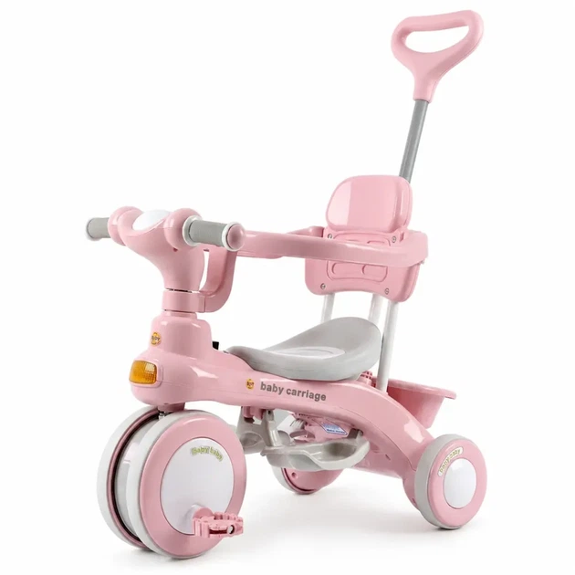 Дитячий триколісний велосипед Baby Carriage 588 рожевий - Фото 1 Дитячий триколісний велосипед Baby Carriage 588 рожевий - изображение 1