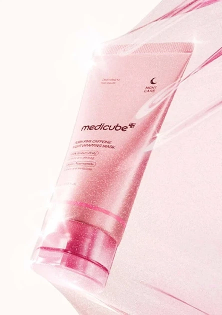 Нічна маска-плівка для обличчя MEDICUBE PDRN Pink Caffeine Night Wrapping Mask 75 мл — підтягуюча маска з PDRN та кофеїном - зображення 3