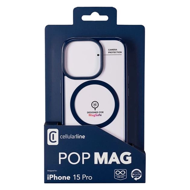 Чехол Cellularline Pop Mag для iPhone 15 Pro Navy (POPMAGIPH15PROB) - Фото 2 Чехол Cellularline Pop Mag для iPhone 15 Pro Navy (POPMAGIPH15PROB) - изображение 2