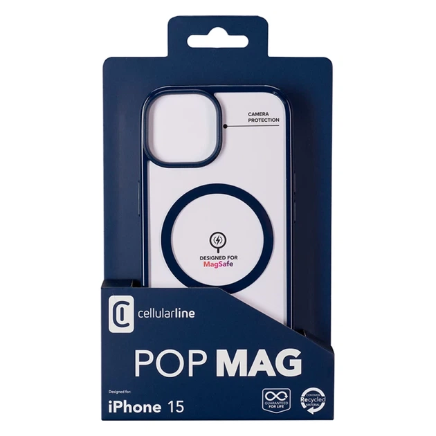 Чехол Cellularline Pop Mag для iPhone 15 Navy (POPMAGIPH15B) - Фото 2 Чехол Cellularline Pop Mag для iPhone 15 Navy (POPMAGIPH15B) - изображение 2