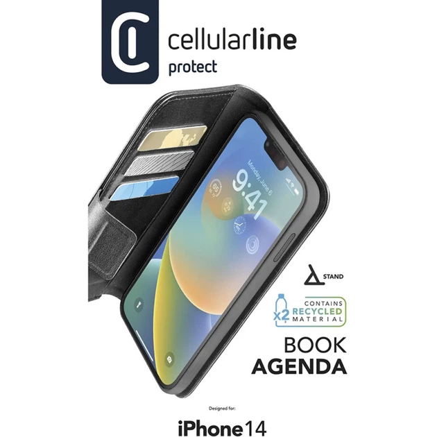 Чехол Cellularline Book Agenda для iPhone 14 Black (BOOKAG2IPH14K) - Фото 4 Чехол Cellularline Book Agenda для iPhone 14 Black (BOOKAG2IPH14K) - изображение 4