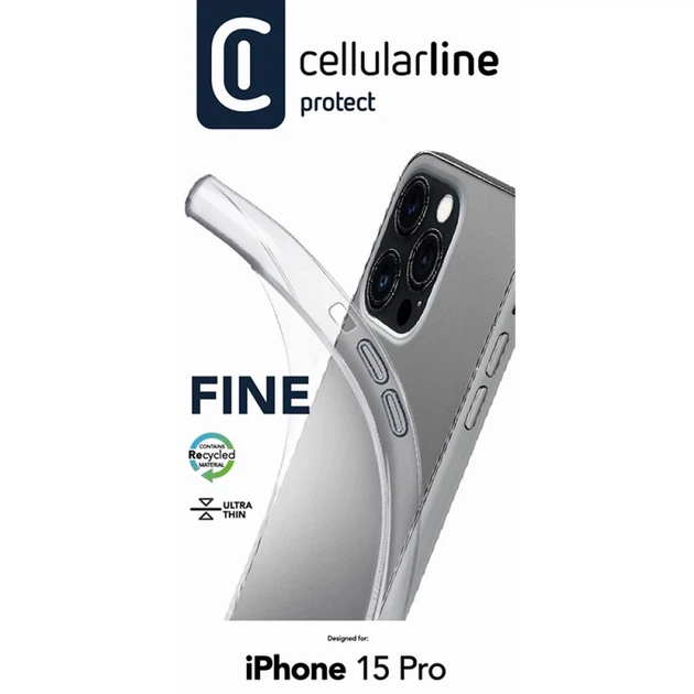 Чехол Cellularline Fine для iPhone 15 Pro Clear (FINECIPH15PROT) - Фото 4 Чехол Cellularline Fine для iPhone 15 Pro Clear (FINECIPH15PROT) - изображение 4