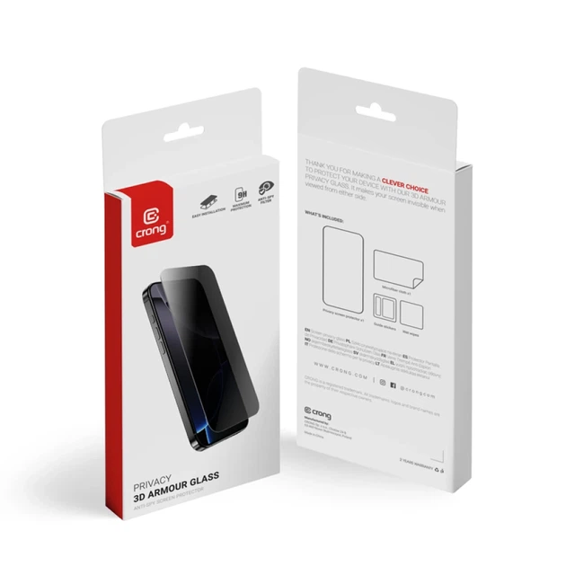 Szkło ochronne Crong Privacy 3D Armour Glass do iPhone Air Clear (5904310706285) - Zdjęcie 7 Szkło ochronne Crong Privacy 3D Armour Glass do iPhone Air Clear (5904310706285) - obraz 7