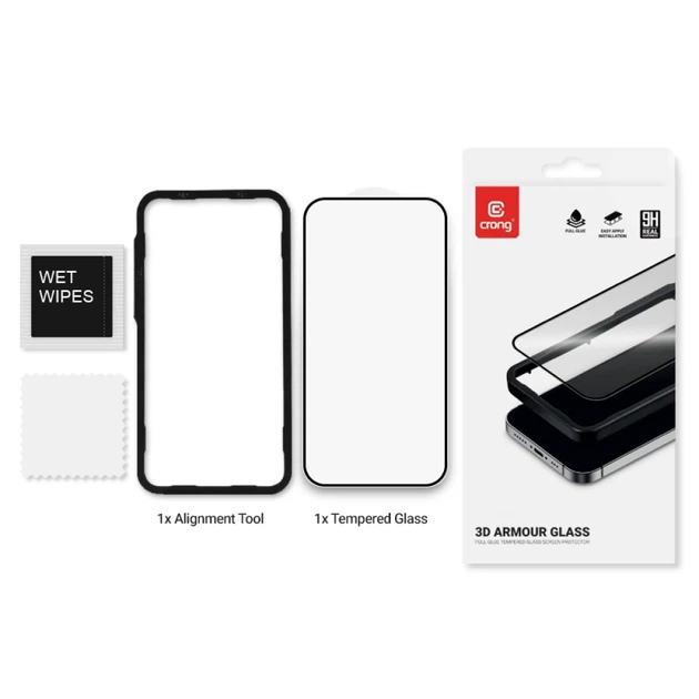 Szkło ochronne Crong 3D Armour Glass do iPhone 16 / iPhone 15 (5904310706322) - obraz 2