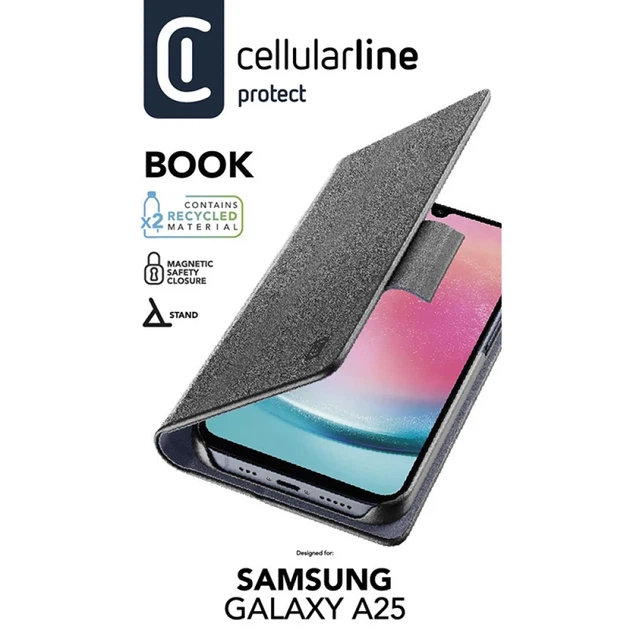 Чехол Cellularline Book Case для Samsung Galaxy A25 5G Black (BOOK3GALA255GK) - Фото 2 Чехол Cellularline Book Case для Samsung Galaxy A25 5G Black (BOOK3GALA255GK) - изображение 2
