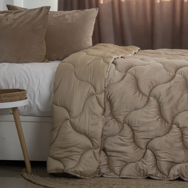 Ковдра ТЕП "VELOUR" Золотий беж (350 г/м²), 200x210 євро - изображение 3