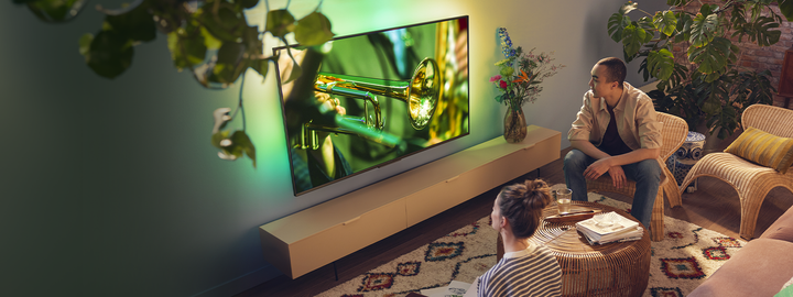 Телевизор Philips 75PUS8319/12, 75", UHD 4K, 60 Гц, Ambilight, Titan OS, 350 нит, Dolby Atmos, звук 20 Вт, пульт с микрофоном - изображение 7