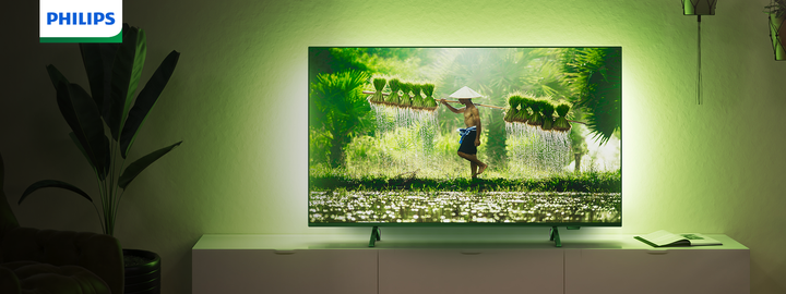 Телевизор Philips 75PUS8319/12, 75", UHD 4K, 60 Гц, Ambilight, Titan OS, 350 нит, Dolby Atmos, звук 20 Вт, пульт с микрофоном - изображение 9