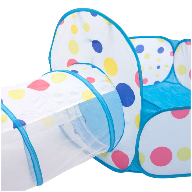Ігровий комплекс намет тунель басейн 3 в 1 70 × 70 × 90 см поліестер для дому вулиці блакитна HM-2020 - Фото 6 Ігровий комплекс намет тунель басейн 3 в 1 70 × 70 × 90 см поліестер для дому вулиці блакитна HM-2020 - зображення 6