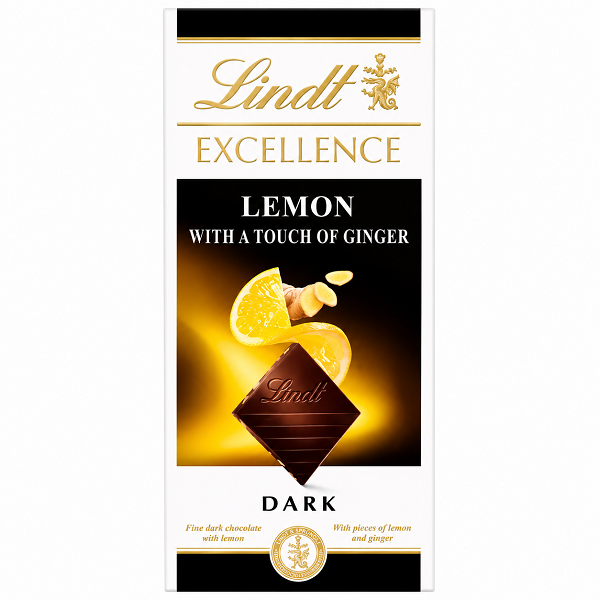 Шоколад Lindt Excellence черный с лимоном и имбирем 100 г 3046920010856 - Фото 1 Шоколад Lindt Excellence черный с лимоном и имбирем 100 г 3046920010856 - изображение 1