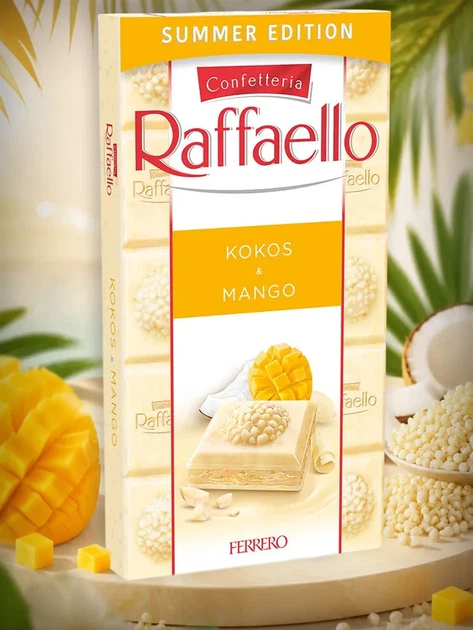 Белый шоколад Raffaello/Рафаелло «Кокос и манго» 90г - изображение 3