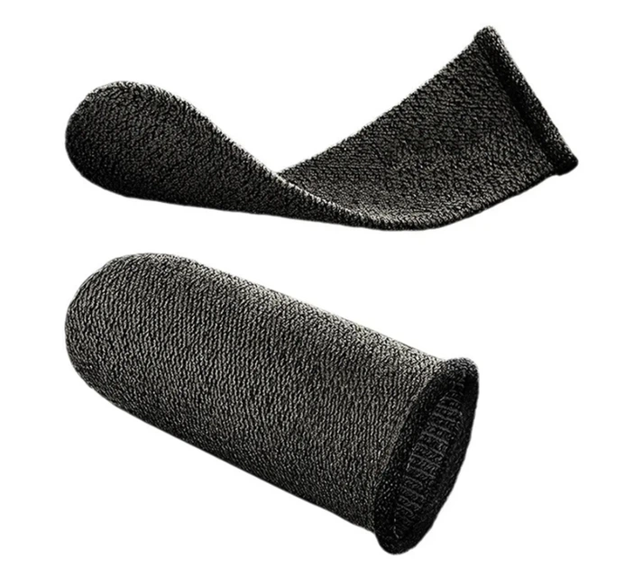 Ігрові напальчники для телефона HOCO GM4 Phantom mobile gaming finger sleeve сенсорні геймерські з вуглецевим волокном 2 шт Чорні - зображення 2
