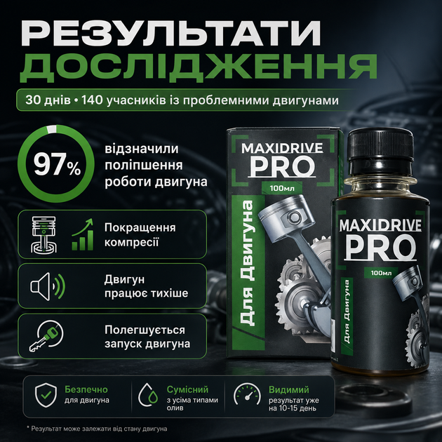 Добавка до масла для відновлення двигуна Maxi Drive PRO Присадки для двигуна 100 мл Присадка для бензина - зображення 3