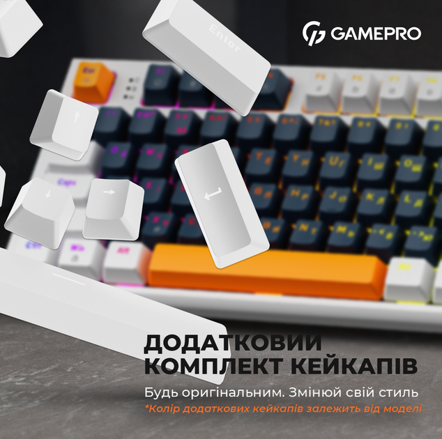 Дротова механічна клавіатура GamePro MK180W (Red) з Hot-Swap RGB White (MK180W) - изображение 3