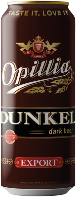 Упаковка пива Opillia Export Dunkel темное фильтрованное 4.8% 0.5 л x 24 шт (4820158673668) - изображение 2