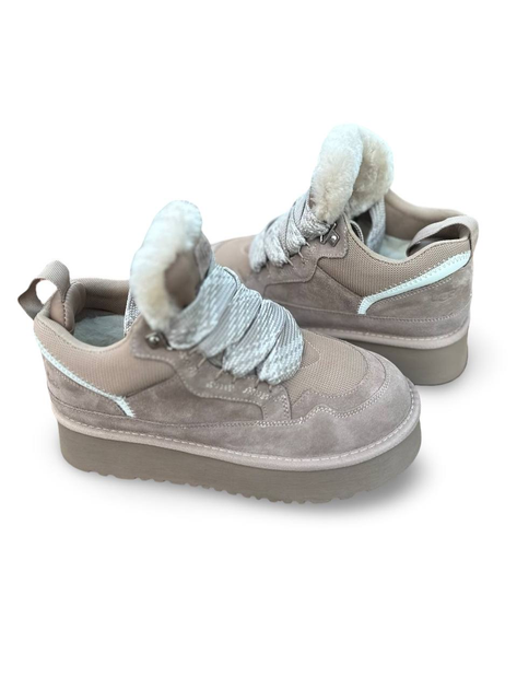 Жіночі Кросівки з Набивкою Ugg Lowmel Sneaker Beige 38 - зображення 4