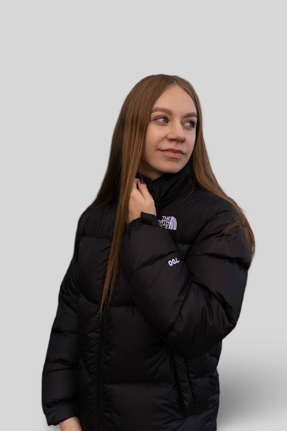Жіночий Пуховик з вишивкою The North Face tnf 700 чорний XL - Фото 4 Жіночий Пуховик з вишивкою The North Face tnf 700 чорний XL - зображення 4
