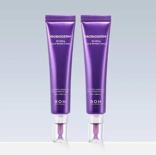 Набір кремів для шкіри навколо очей BIOHEAL BOH Probioderm 3D Lifting Eye & Wrinkle Cream Duo Set 2×25 мл для пружності та догляду - изображение 2