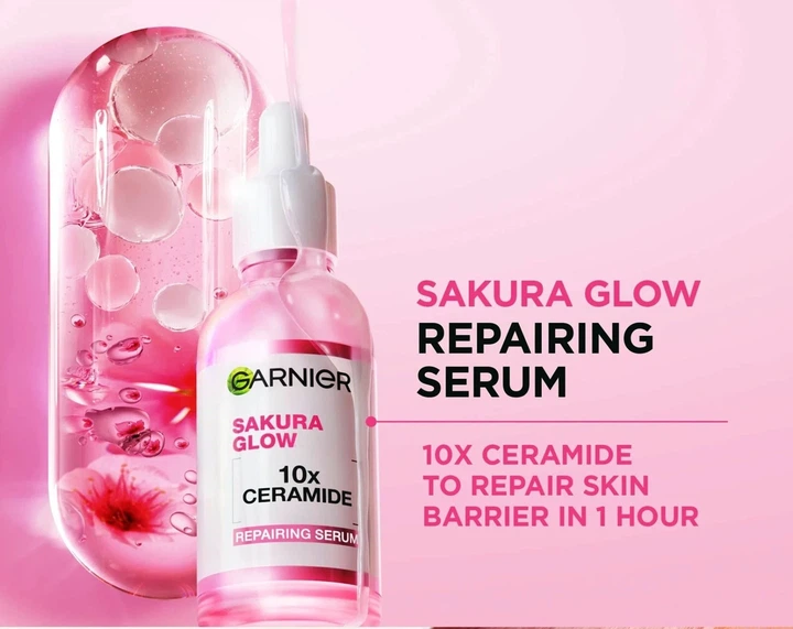 Сироватка для обличчя GARNIER Sakura Glow Repairing Serum 30 мл для сяйва та відновлення шкіри - зображення 3