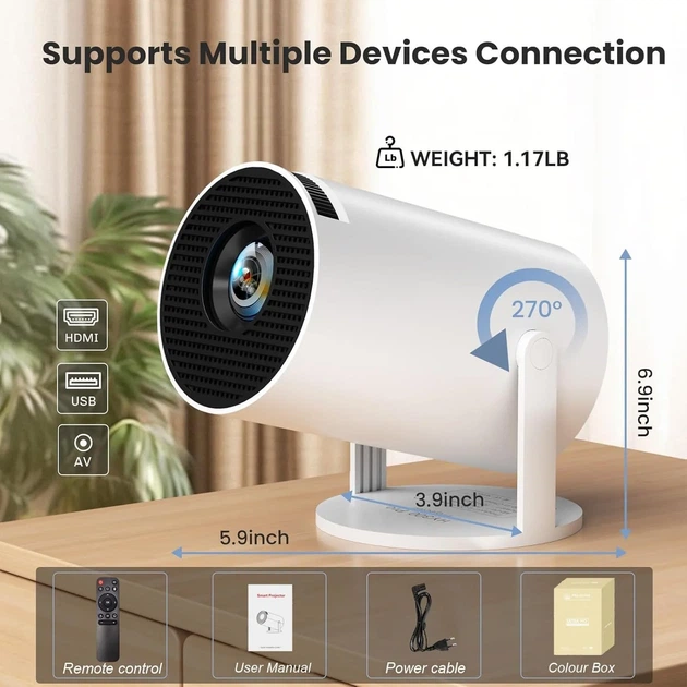 Проектор Niuniutab HY300 PRO Full HD Wi-Fi Bluetooth Android (102206277) b2 - изображение 10