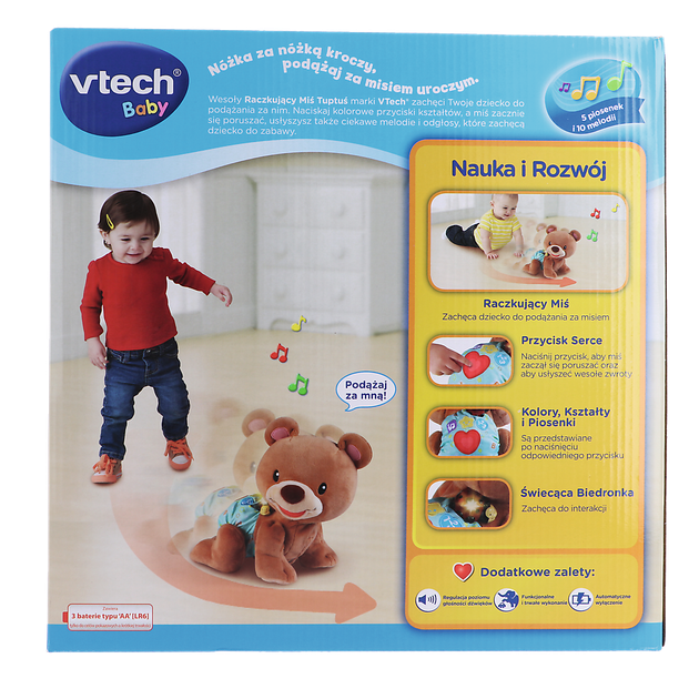 Interaktywny miś Vtech Baby Kravlebamse (5766181189181) - Zdjęcie 5 Interaktywny miś Vtech Baby Kravlebamse (5766181189181) - obraz 5