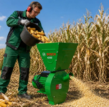 Зернодробилка электрическая Bosch Зернодробилка для кормов Кормоизмельчитель для зерна и кормов - Фото 5 Зернодробилка электрическая Bosch Зернодробилка для кормов Кормоизмельчитель для зерна и кормов - изображение 5